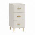 Buffet à 3 tiroirs blanc en MDF rectangulaire 45 x 40 x 100 cm
