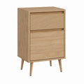Buffet de salle à manger chêne clair en panneaux de particules et MDF rectangulaire 80 x 40 x 120 cm
